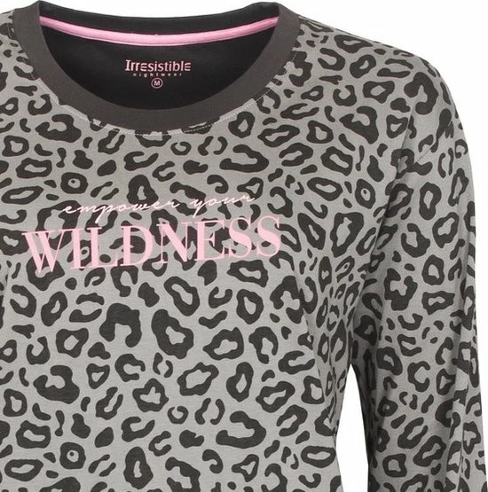 Irresistible Dames Pyjama Donker Grijs IRPYD2108A - Maten: XXL 3 Irresistible Dames Pyjama Donker Grijs IRPYD2108A - Maten: XXL - Afbeelding 3