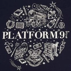 Marineblauwe-bordeauxrode Pyjama Voor Dames + Slaapmasker Harry Potter MAAT S -Pyjama-S-Dames Winkel 550x556 1