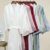 Merkloos Kimono Dames Badjas Satijn, Wit Extra Zacht Mat Satijn Met Kant, Ochtendjas Maat XS T/m L, Uniek Cadeau Vrouw