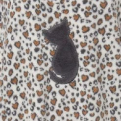 Cocodream Quality Cocodream Dames Huispak Fleece | MAAT M | Cat Hartjes All-over| Jasje Bewerkt -Pyjama-S-Dames Winkel 550x588 5