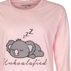 Temptation Dames Bigshirt Licht Roze TPNGD2122A - Maten: S -Pyjama-S-Dames Winkel 550x588 7