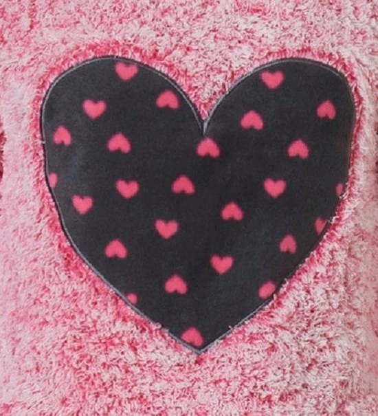 Rebelle Dames Huispak Fleece | MAAT 42 | Hart | Roze 3 Rebelle Dames Huispak Fleece | MAAT 42 | Hart | Roze - Afbeelding 3