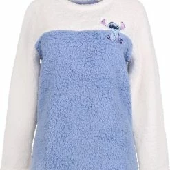 DISNEY Stitch - Warme Fleece Damespyjama, Lange Broek, Blauw / XL -Pyjama-S-Dames Winkel 550x616 1