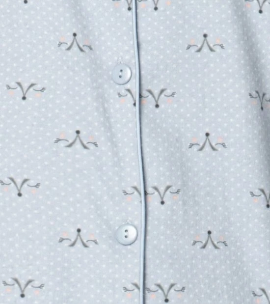 Lunatex Dames Pyjama Flanel | MAAT XL | Vos | Grijs 2 Lunatex Dames Pyjama Flanel | MAAT XL | Vos | Grijs - Afbeelding 2