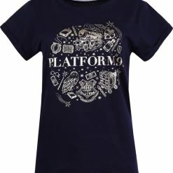 Marineblauwe-bordeauxrode Pyjama Voor Dames + Slaapmasker Harry Potter MAAT S -Pyjama-S-Dames Winkel 550x620