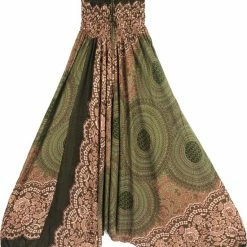 Sankalpa® Harembroek Dames - Jumpsuit - Relax Broek - Yogabroek - Festival Kleding - Harembroek Vrouwen Van Rayon - Kaki Groen