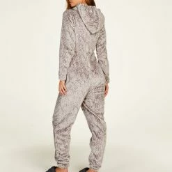 Hunkemöller Dames Nachtmode Onesie Flannel Fleece - Grijs - Maat S -Pyjama-S-Dames Winkel 550x660 15