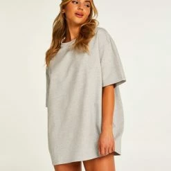 Hunkemöller Dames Nachtmode Boyfriend Shirt Met Korte Mouwen - Grijs - Maat M -Pyjama-S-Dames Winkel 550x660 187