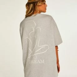 Hunkemöller Dames Nachtmode Boyfriend Shirt Met Korte Mouwen - Grijs - Maat M -Pyjama-S-Dames Winkel 550x660 188