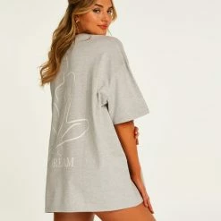 Hunkemöller Dames Nachtmode Boyfriend Shirt Met Korte Mouwen - Grijs - Maat M -Pyjama-S-Dames Winkel 550x660 189