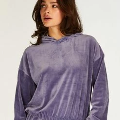 Hunkemöller Dames Nachtmode Top Velours - Blauw - Maat 2XL -Pyjama-S-Dames Winkel 550x660 211