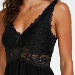Hunkemöller Nachtmode Dames Slipdress Nora Lace - Zwart - Maat 2XL -Pyjama-S-Dames Winkel 550x660 258