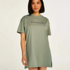 Hunkemöller Dames Nachtmode Nachthemd Ronde Hals - Groen - Maat XL/XXL 7 Hunkemöller Dames Nachtmode Nachthemd Ronde Hals - Groen - Maat XL/XXL -Pyjama-S-Dames Winkel 550x660 267