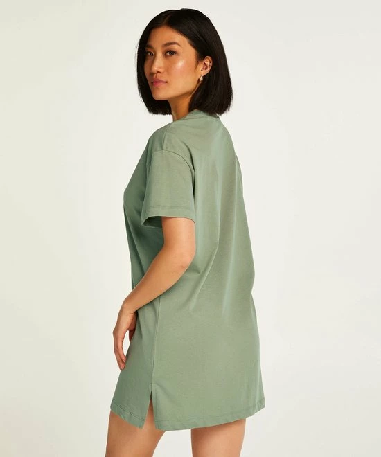 Hunkemöller Dames Nachtmode Nachthemd Ronde Hals - Groen - Maat XL/XXL 5 Hunkemöller Dames Nachtmode Nachthemd Ronde Hals - Groen - Maat XL/XXL - Afbeelding 5