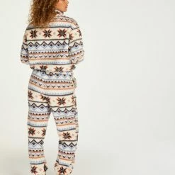 Hunkemöller Dames Nachtmode Joggingbroek Fleece - Wit - Maat XS -Pyjama-S-Dames Winkel 550x660 302