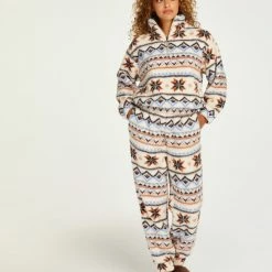 Hunkemöller Dames Nachtmode Joggingbroek Fleece - Wit - Maat XS -Pyjama-S-Dames Winkel 550x660 303