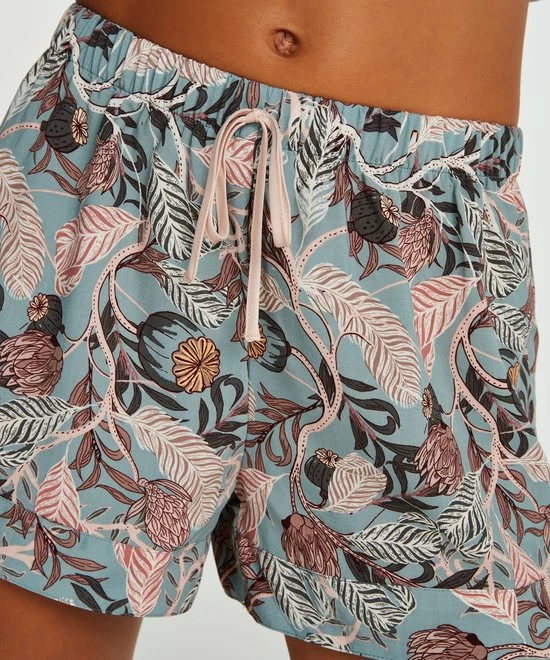 Hunkemöller Dames Nachtmode Pyjama Shorts - Blauw - Maat M 2 Hunkemöller Dames Nachtmode Pyjama Shorts - Blauw - Maat M - Afbeelding 2