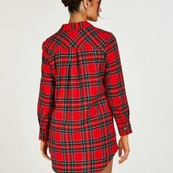 Hunkemöller Dames Nachtmode Nachthemd Menshirt Jersey - Rood - Maat S -Pyjama-S-Dames Winkel 550x660 36