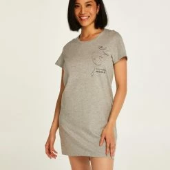 Hunkemöller Dames Nachtmode Nachthemd Ronde Hals - Grijs - Maat M/L 7 Hunkemöller Dames Nachtmode Nachthemd Ronde Hals - Grijs - Maat M/L -Pyjama-S-Dames Winkel 550x660 367