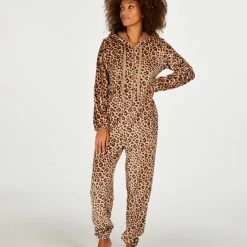Hunkemöller Dames Nachtmode Onesie Fleece - Beige - Maat XS -Pyjama-S-Dames Winkel 550x660 55
