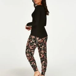 Hunkemöller Dames Nachtmode Pyjamabroek Jersey - Zwart - Maat M -Pyjama-S-Dames Winkel 550x660 64