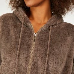 Hunkemöller Dames Nachtmode Onesie Fleece - Bruin - Maat M -Pyjama-S-Dames Winkel 550x660 7