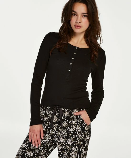 Hunkemöller Dames Nachtmode Pyjamabroek Jersey Rose - Zwart - Maat S 6 Hunkemöller Dames Nachtmode Pyjamabroek Jersey Rose - Zwart - Maat S - Afbeelding 6