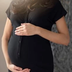 Het Bevallingsjurkje Navy Voor De Bevalling & Kraamtijd M/L -Pyjama-S-Dames Winkel 550x667