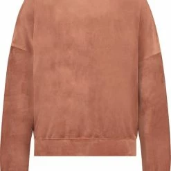 Hunkemöller Dames Nachtmode Velours Top - Bruin - Maat M