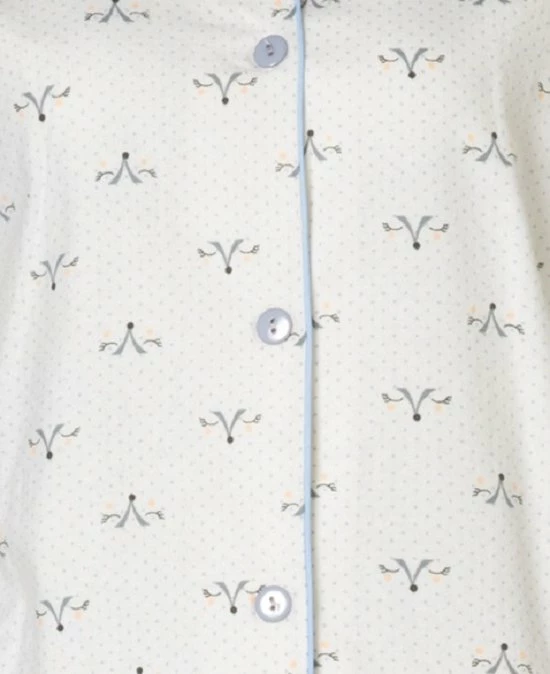 Lunatex Dames Pyjama Flanel | MAAT L | Vos | Ivoor 3 Lunatex Dames Pyjama Flanel | MAAT L | Vos | Ivoor - Afbeelding 3