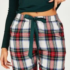 Hunkemöller Dames Nachtmode Pyjamabroek Jersey - Groen - Maat M -Pyjama-S-Dames Winkel 550x676