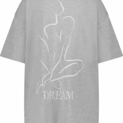 Hunkemöller Dames Nachtmode Boyfriend Shirt Met Korte Mouwen - Grijs - Maat M