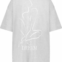 Hunkemöller Dames Nachtmode Boyfriend Shirt Met Korte Mouwen - Grijs - Maat M -Pyjama-S-Dames Winkel 550x690 1