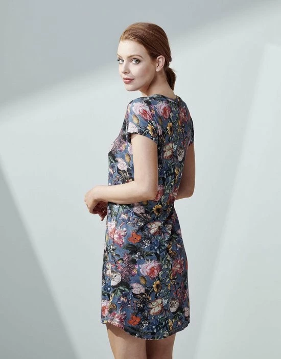 ESSENZA Isa Famke Nachthemd Korte Mouw Moonlight Blue - XS 3 ESSENZA Isa Famke Nachthemd Korte Mouw Moonlight Blue - XS - Afbeelding 3