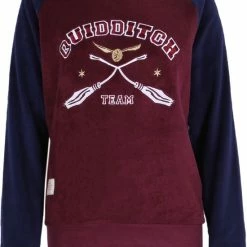 Marineblauwe-Bordeauxrode Pyjamaset Met Lange Mouwen En Broek - HARRY POTTER / S -Pyjama-S-Dames Winkel 550x708 5