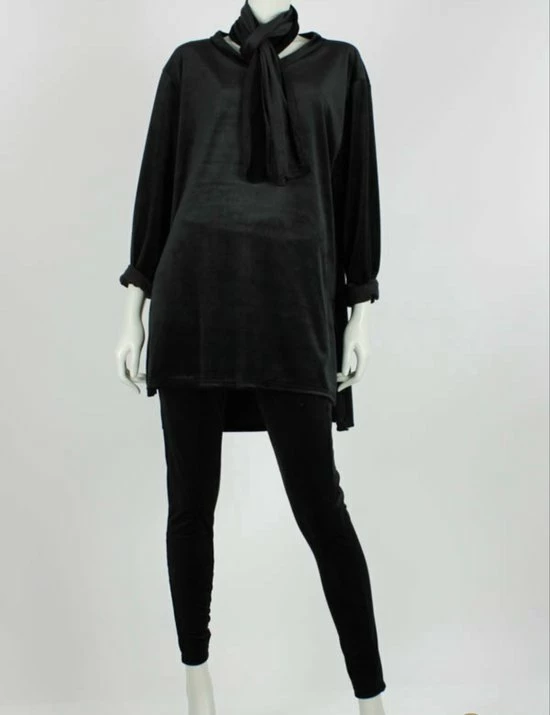 Effeny Fashion Collection Dames Huispak - Vrijetijdspak - Dames Comfyset - Loungewear - Huispak Zwart - Maat 40 - Tweedelig Set - Comfortabel Huispak - Velours Zwart 1 Effeny Fashion Collection Dames Huispak - Vrijetijdspak - Dames Comfyset - Loungewear - Huispak Zwart - Maat 40 - Tweedelig Set - Comfortabel Huispak - Velours Zwart