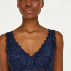 Hunkemöller Nachtmode Dames Slipdress Nora Lace - Blauw - Maat M -Pyjama-S-Dames Winkel 550x722 1