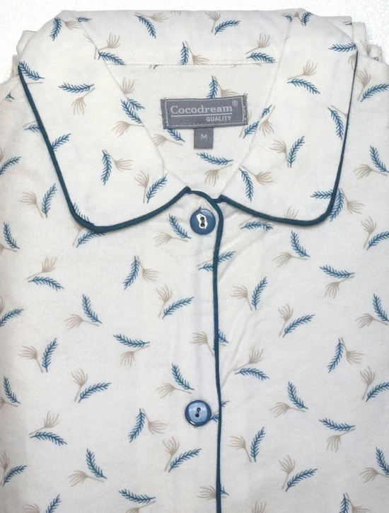 Lunatex Cocodream Dames Flanel Pyjama Met Print Wit - Maat XL 2 Lunatex Cocodream Dames Flanel Pyjama Met Print Wit - Maat XL - Afbeelding 2