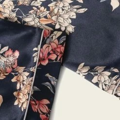 Merkloos Vrouwen Pyjamaset Van 4, Satijn, Donker Blauw, Maat L(40) -Pyjama-S-Dames Winkel 550x729 1