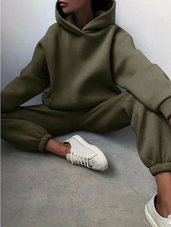 Merkloos Comfortabel Zacht Huispak Tweedelige Set Vrouwen Trainingspak Oversized Pak Broekpakken Vrouwelijke Sweatshirt Effen Sport Hoodie Sportkleding Dames Mode Joggingpak 2022 Kleur Zwart Maat S 5 Merkloos Comfortabel Zacht Huispak Tweedelige Set Vrouwen Trainingspak Oversized Pak Broekpakken Vrouwelijke Sweatshirt Effen Sport Hoodie Sportkleding Dames Mode Joggingpak 2022 Kleur Zwart Maat S - Afbeelding 5