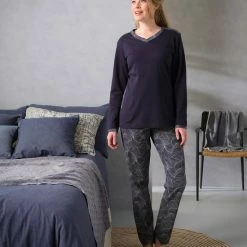 Pastunette - Winter Bloom - Pyjamaset - Blauw - Maat 42 -Pyjama-S-Dames Winkel 550x732 34