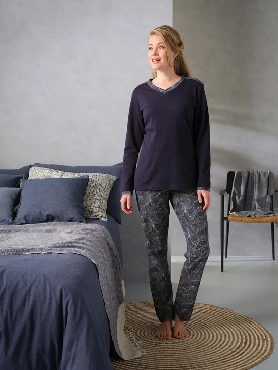 Pastunette - Winter Bloom - Pyjamaset - Blauw - Maat 40 4 Pastunette - Winter Bloom - Pyjamaset - Blauw - Maat 40 - Afbeelding 4