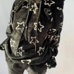 Vienetta Warme Winter Pyjama Dames Pluche | Lange Mouw Lange Broek | Zwart | Dames Huispak | Dikke Winterpyjama | Stof Zoals Bont L -Pyjama-S-Dames Winkel 550x733 43