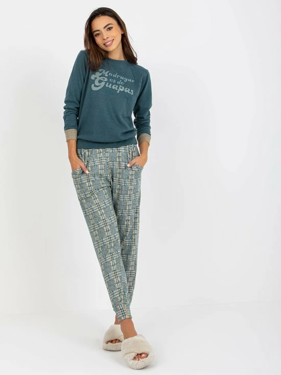 Merkloos Berrak Dames Huispak - Pyjama Dames Volwassenen - Pyjama - Pyjama Dames - Dames Pyjama -Maat L - Petrol 3 Merkloos Berrak Dames Huispak - Pyjama Dames Volwassenen - Pyjama - Pyjama Dames - Dames Pyjama -Maat L - Petrol - Afbeelding 3