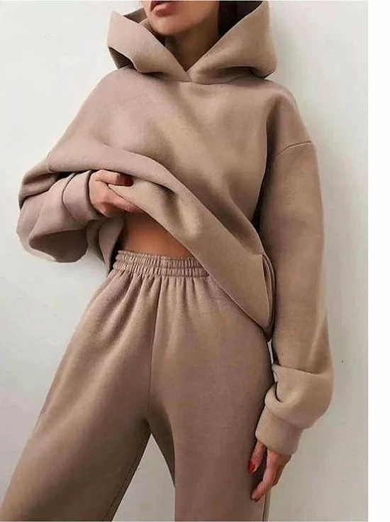 Merkloos Comfortabel Zacht Huispak Tweedelige Set Vrouwen Trainingspak Oversized Pak Broekpakken Vrouwelijke Sweatshirt Effen Sport Hoodie Sportkleding Dames Mode Joggingpak 2022 Kleur Donkergrijs Maat S 5 Merkloos Comfortabel Zacht Huispak Tweedelige Set Vrouwen Trainingspak Oversized Pak Broekpakken Vrouwelijke Sweatshirt Effen Sport Hoodie Sportkleding Dames Mode Joggingpak 2022 Kleur Donkergrijs Maat S - Afbeelding 5