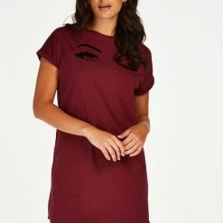 Hunkemöller Dames Nachtmode Nachthemd Ronde Hals - Rood - Maat XL/XXL -Pyjama-S-Dames Winkel 550x745 1