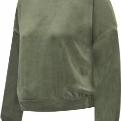 Hunkemöller Dames Nachtmode Velours Top - Groen - Maat S