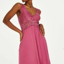 Hunkemöller Dames Nachtmode Slipdress Nora Lace - Roze - Maat S -Pyjama-S-Dames Winkel 550x763 3