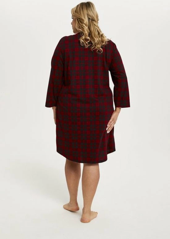 Italian Fashion Ordesa Zachte Nachthemd Lange Mouwen- Geruid Patroon Rood XL 6 Italian Fashion Ordesa Zachte Nachthemd Lange Mouwen- Geruid Patroon Rood XL - Afbeelding 6