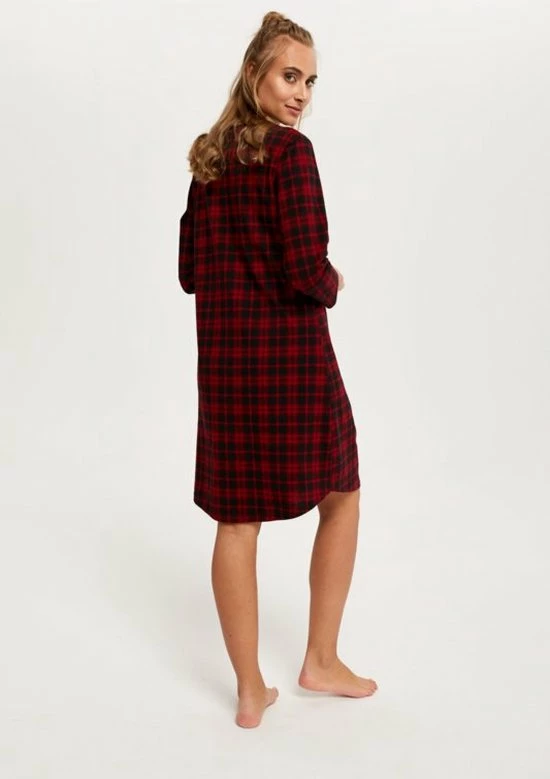 Italian Fashion Ordesa Zachte Nachthemd Lange Mouwen- Geruid Patroon Rood XL 2 Italian Fashion Ordesa Zachte Nachthemd Lange Mouwen- Geruid Patroon Rood XL - Afbeelding 2